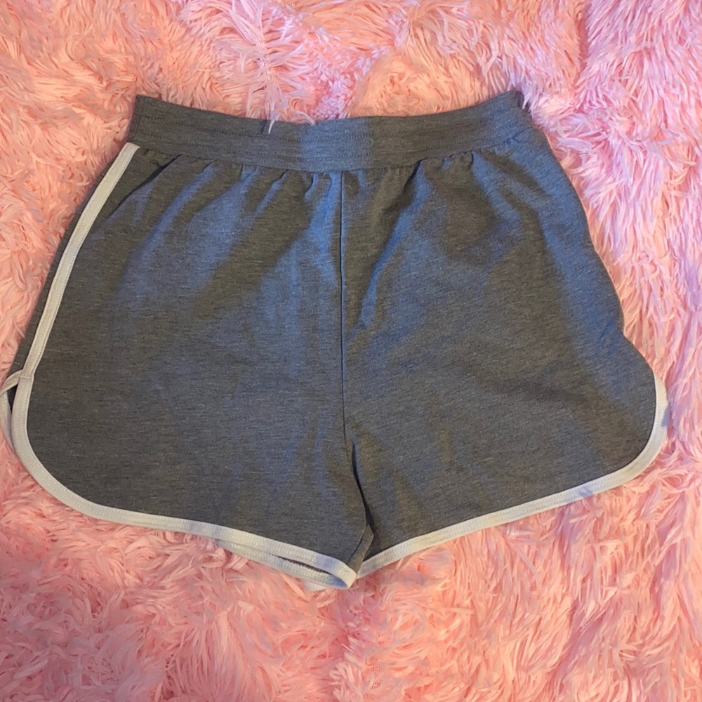 Grey Cotton Comfy High waisted shorts